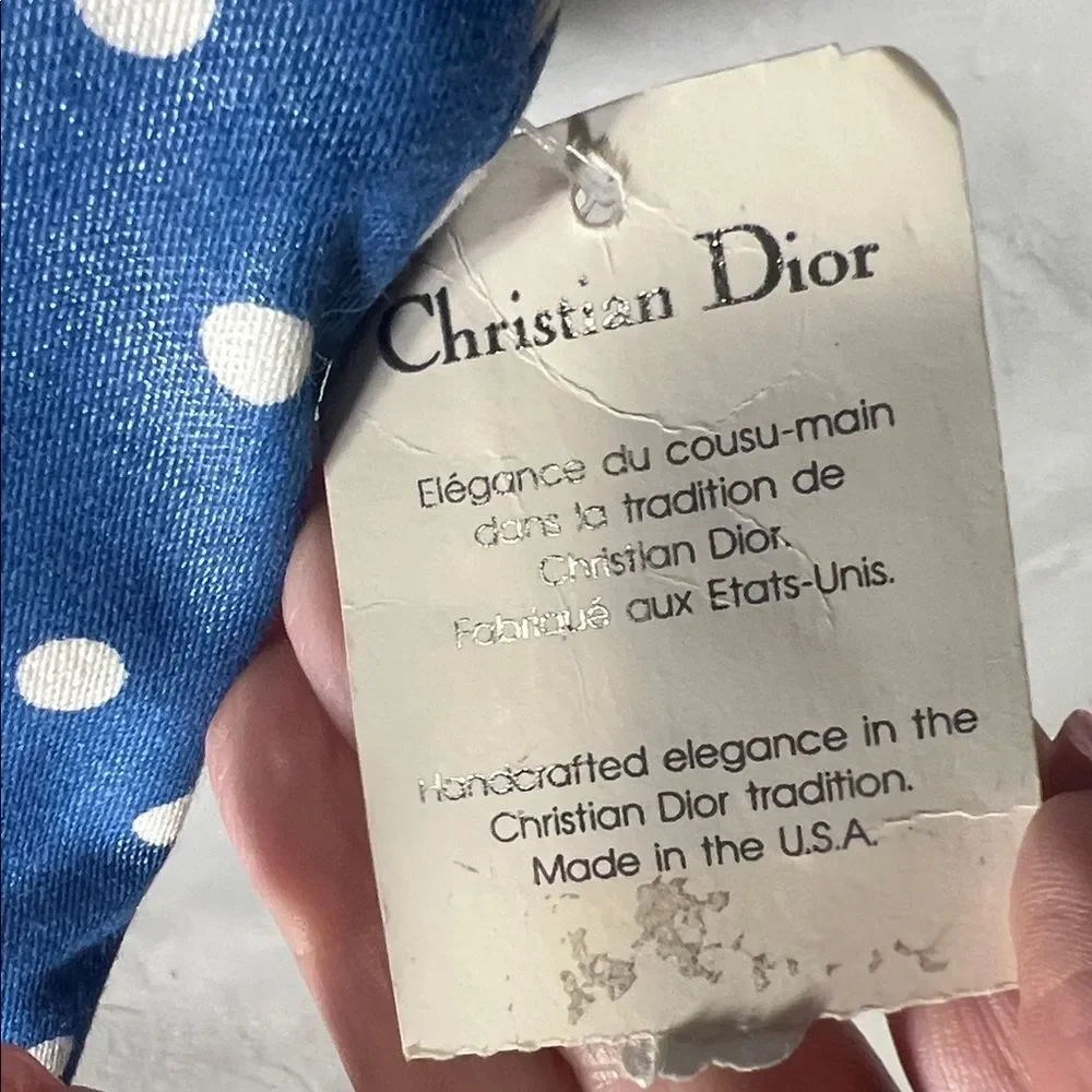 Christian Dior Blue and White Polka Dot Cosmetic Travel Bag - Picture 3 of 11